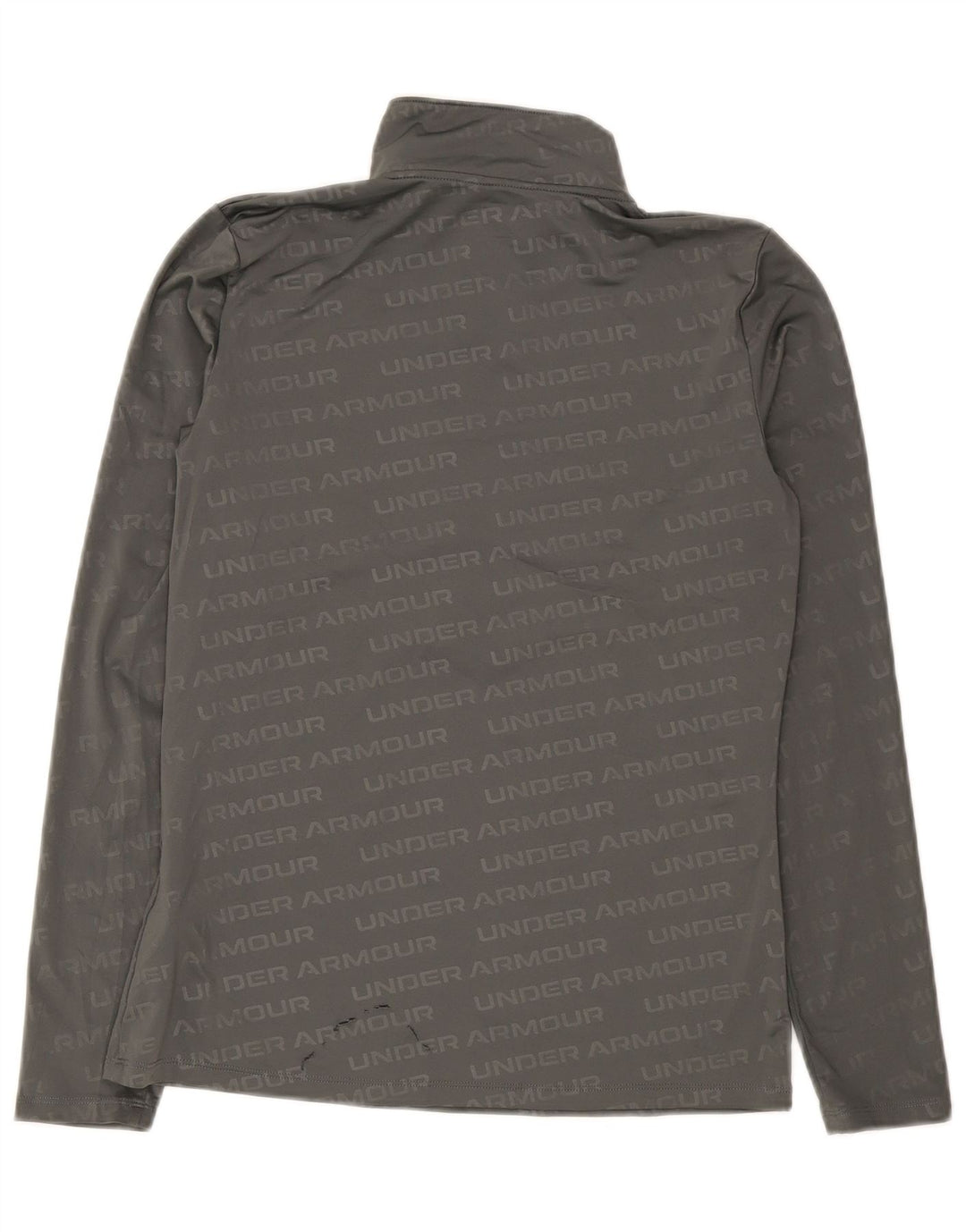 Under Armour Herren-Trainingsanzugoberteil mit grafischem Reißverschluss und Halsausschnitt, mittelgraues Polyester