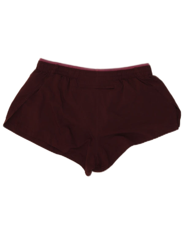 Nike Damen Dri Fit Sport Shorts UK 14 Medium Burgund Colourblock