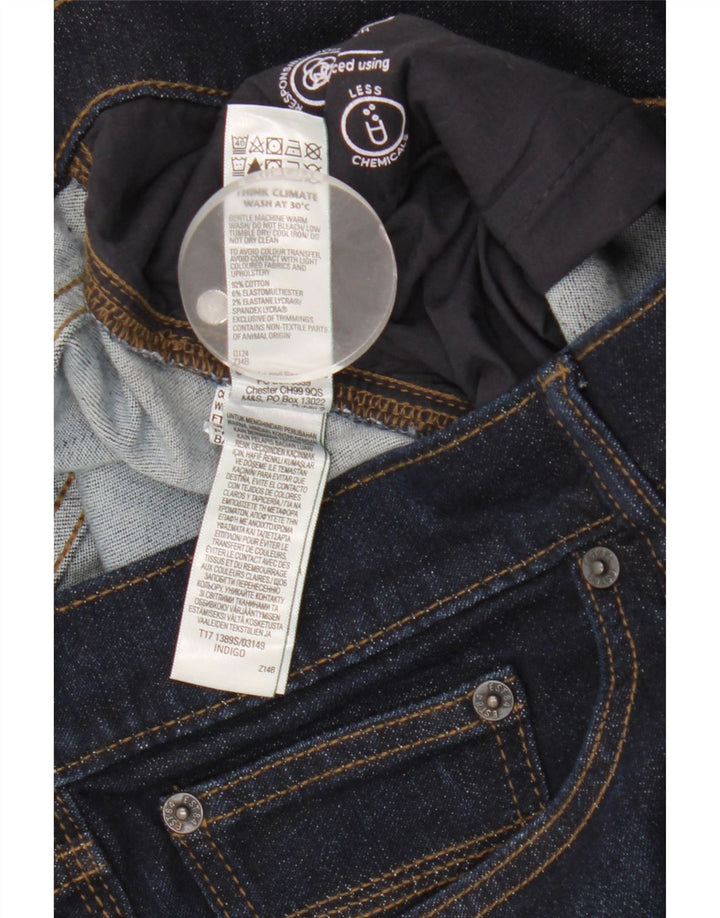Marks & Spencer Herren Slim Jeans W38 L29 Marineblau Baumwolle