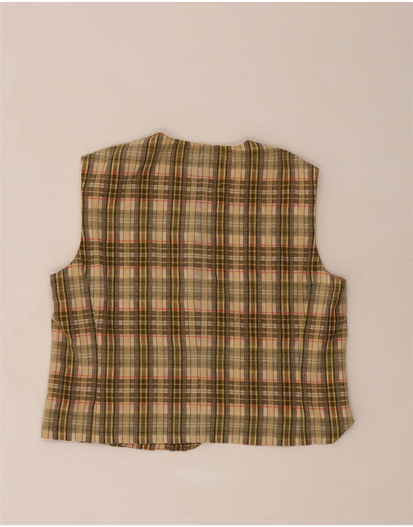 Jean Claire Damen Weste UK 18 XL grün karierte Viskose