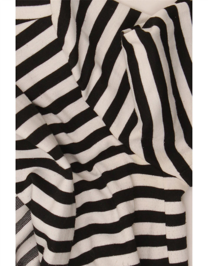 Marks & Spencer Damen-Cardigan-Oberteil, Gr. 8, Größe S, schwarz, gestreift, Polyester