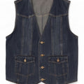 Vintage Herren Jeansweste IT 52 Große blaue Baumwolle