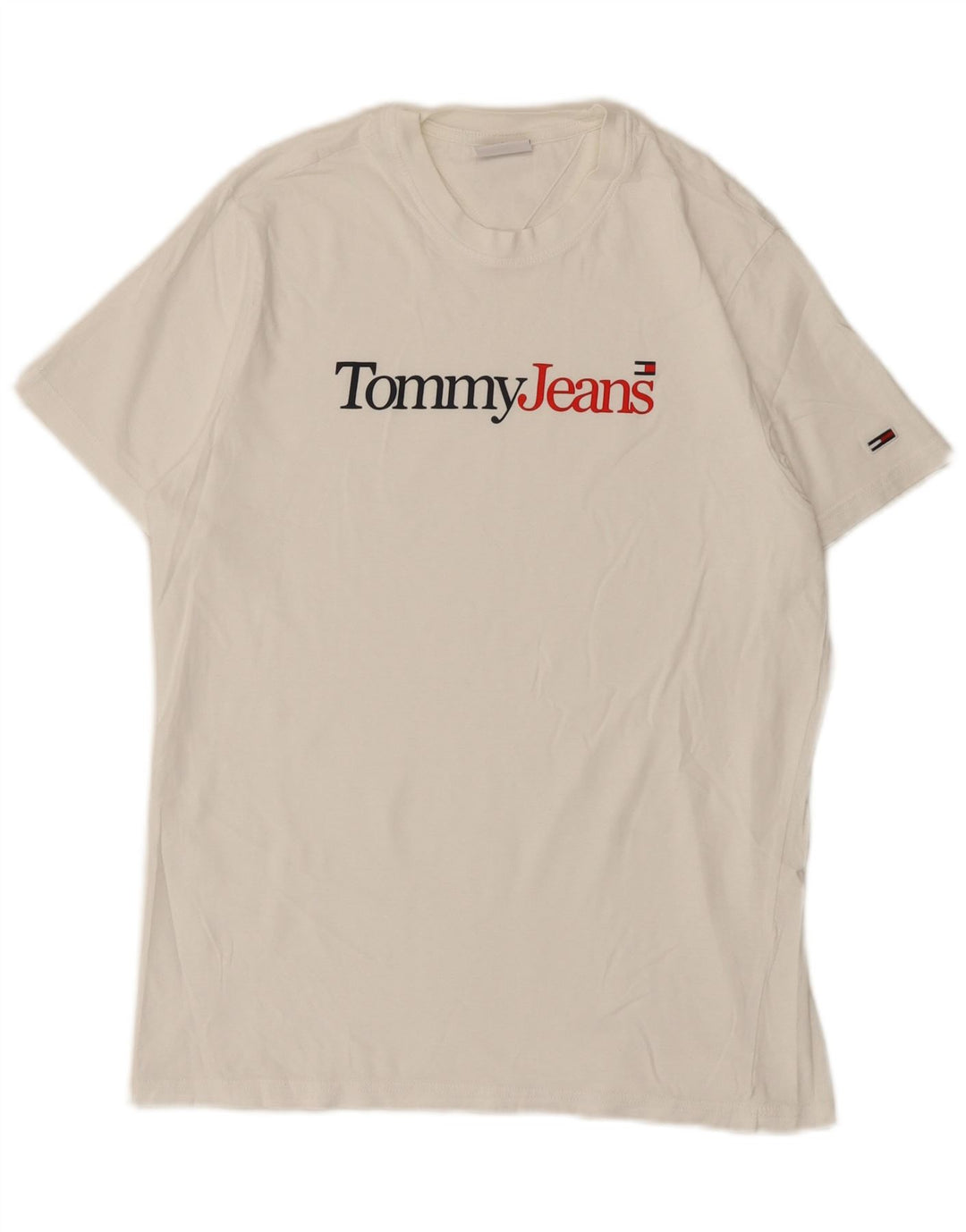 Tommy Hilfiger Herren T-Shirt mit Grafik, Größe S, Weiß