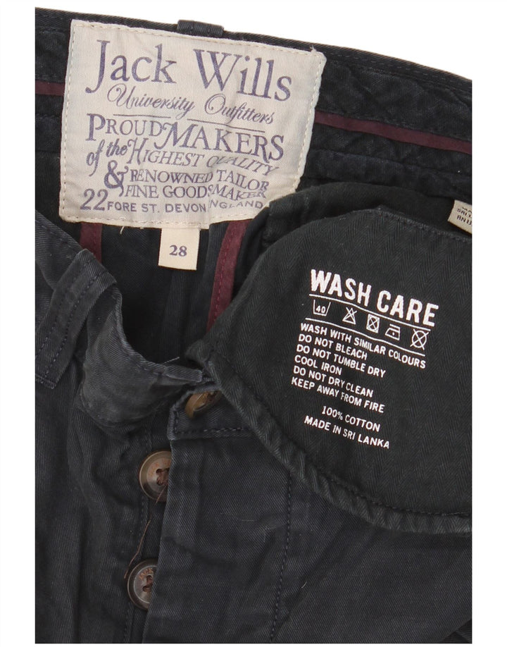Jack Wills Chino-Shorts für Damen, Größe W28, mittelmarineblaue Baumwolle