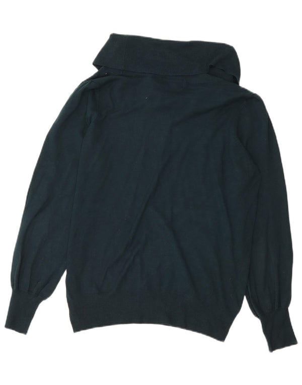 Marks & Spencer Damen-Pullover mit Schalkragen, Gr. 40, Größe L, grüne Viskose
