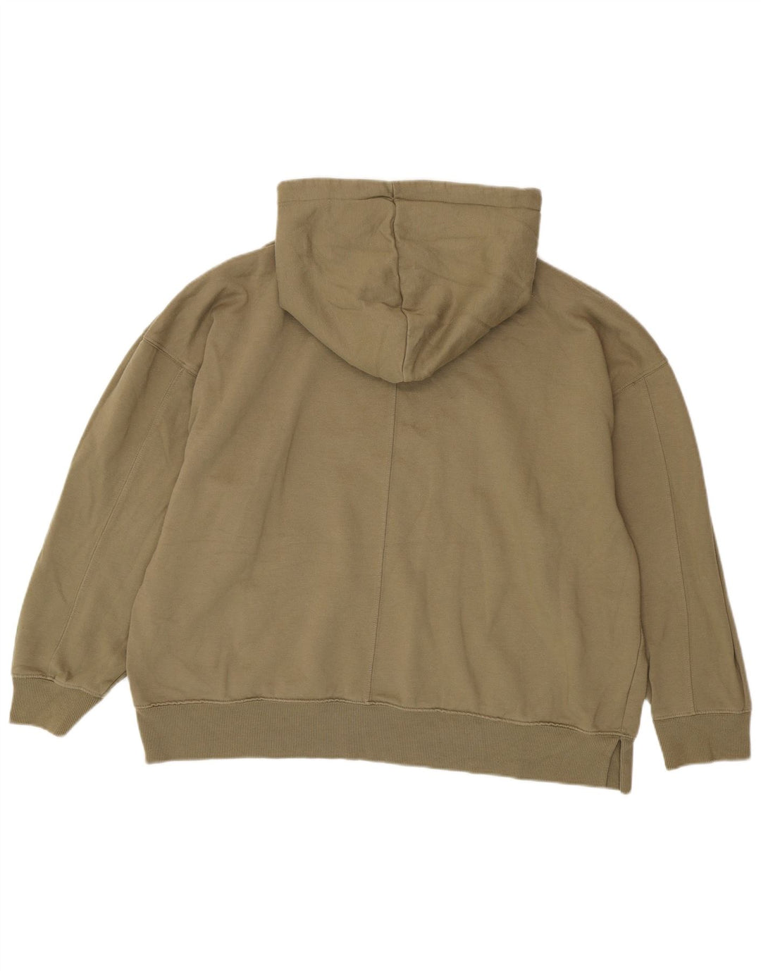 Topshop Damen Übergroßer Kapuzenpullover UK 12/14 Medium Khaki Polyester