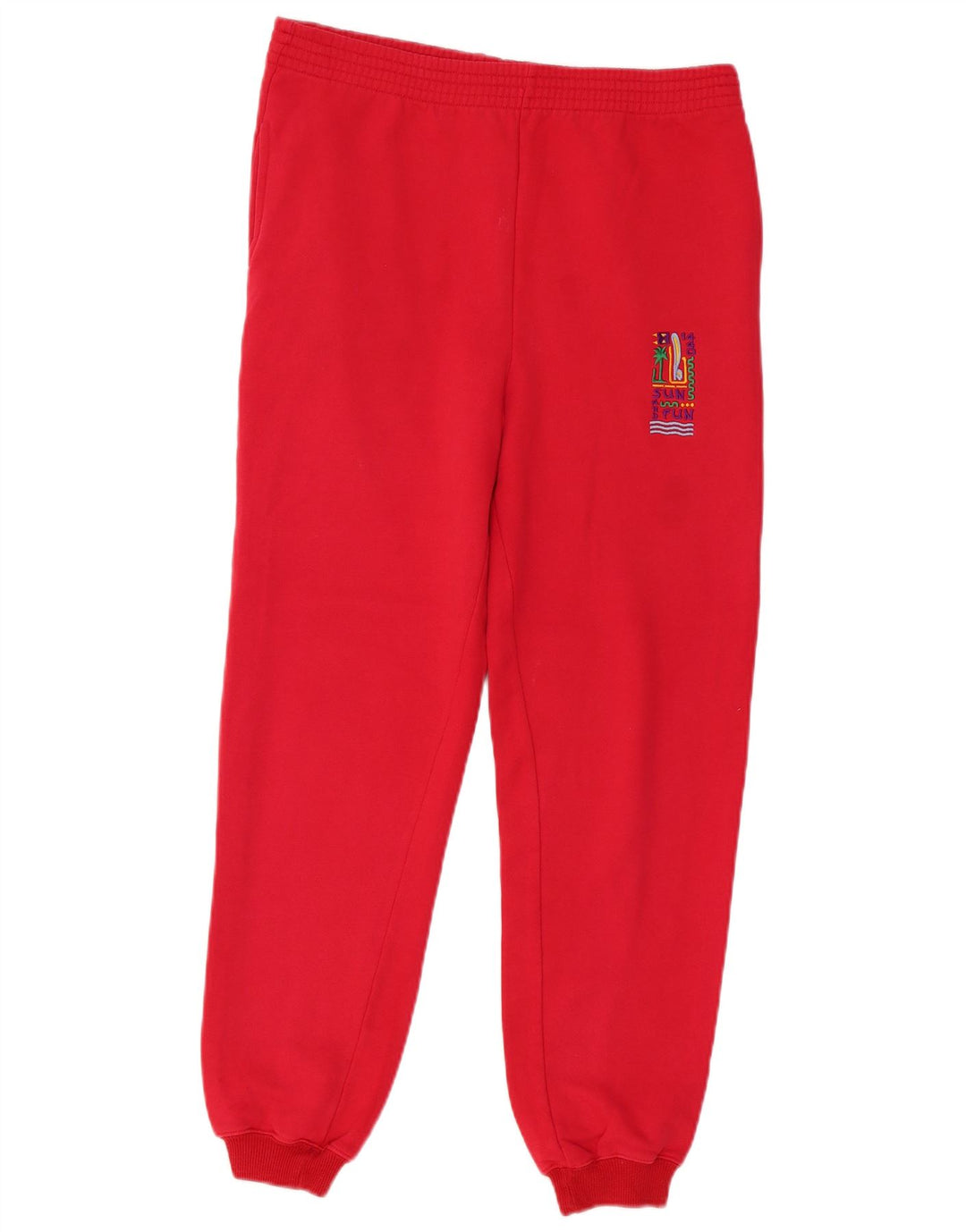 Vintage Herren Trainingshose Jogger Mittelrot