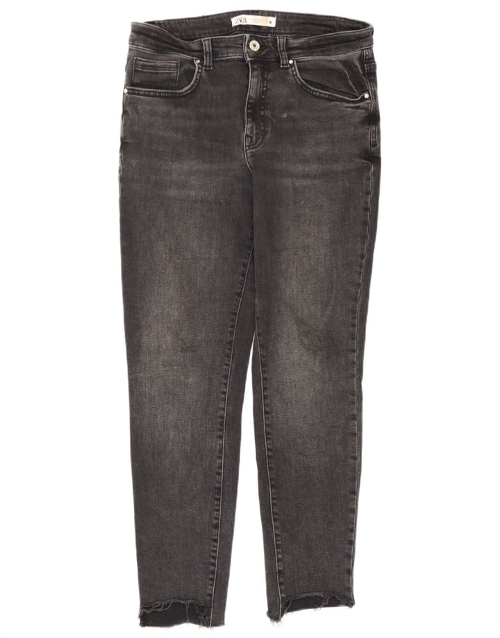Zara Damen Slim Jeans EU 42 Large W32 L26 Grau