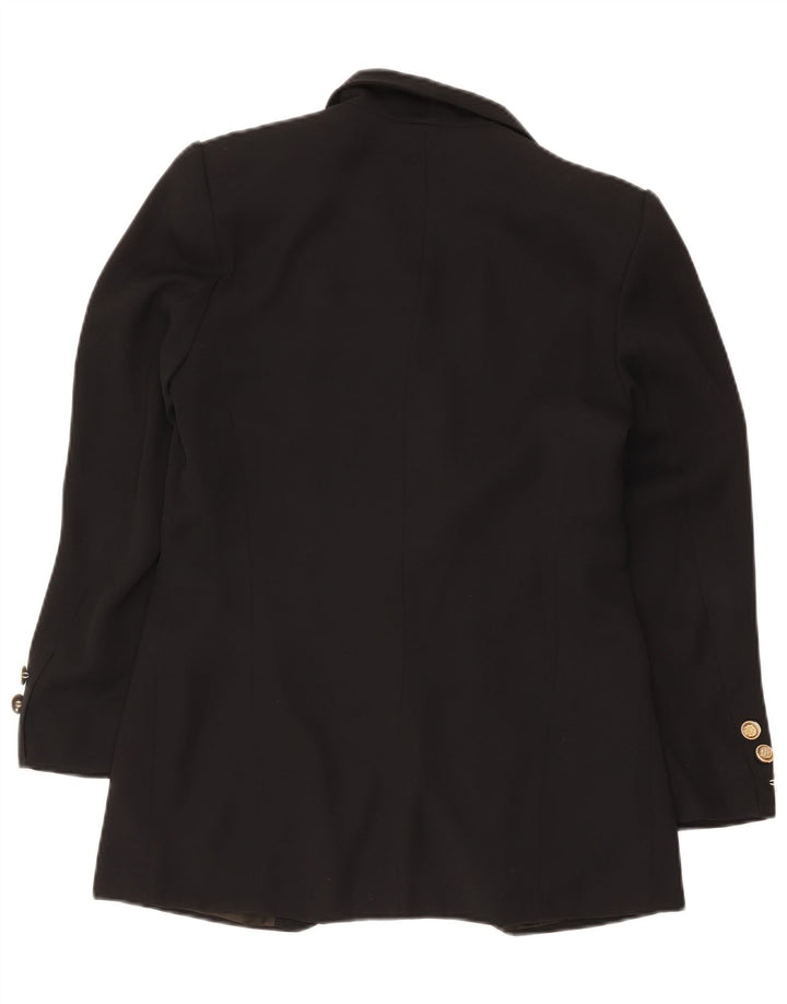 Bianca Damen Longline 1-Knopf-Blazerjacke EU 36 Small Schwarz Polyester