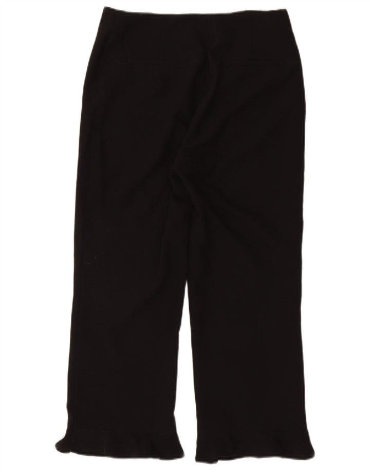 Topshop Damen Caprihose UK 8 Small W27 L22 Schwarz Polyester