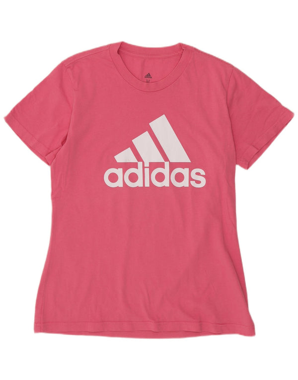 Adidas Damen Graphic T-Shirt Top UK 12/14 Mittelrosa
