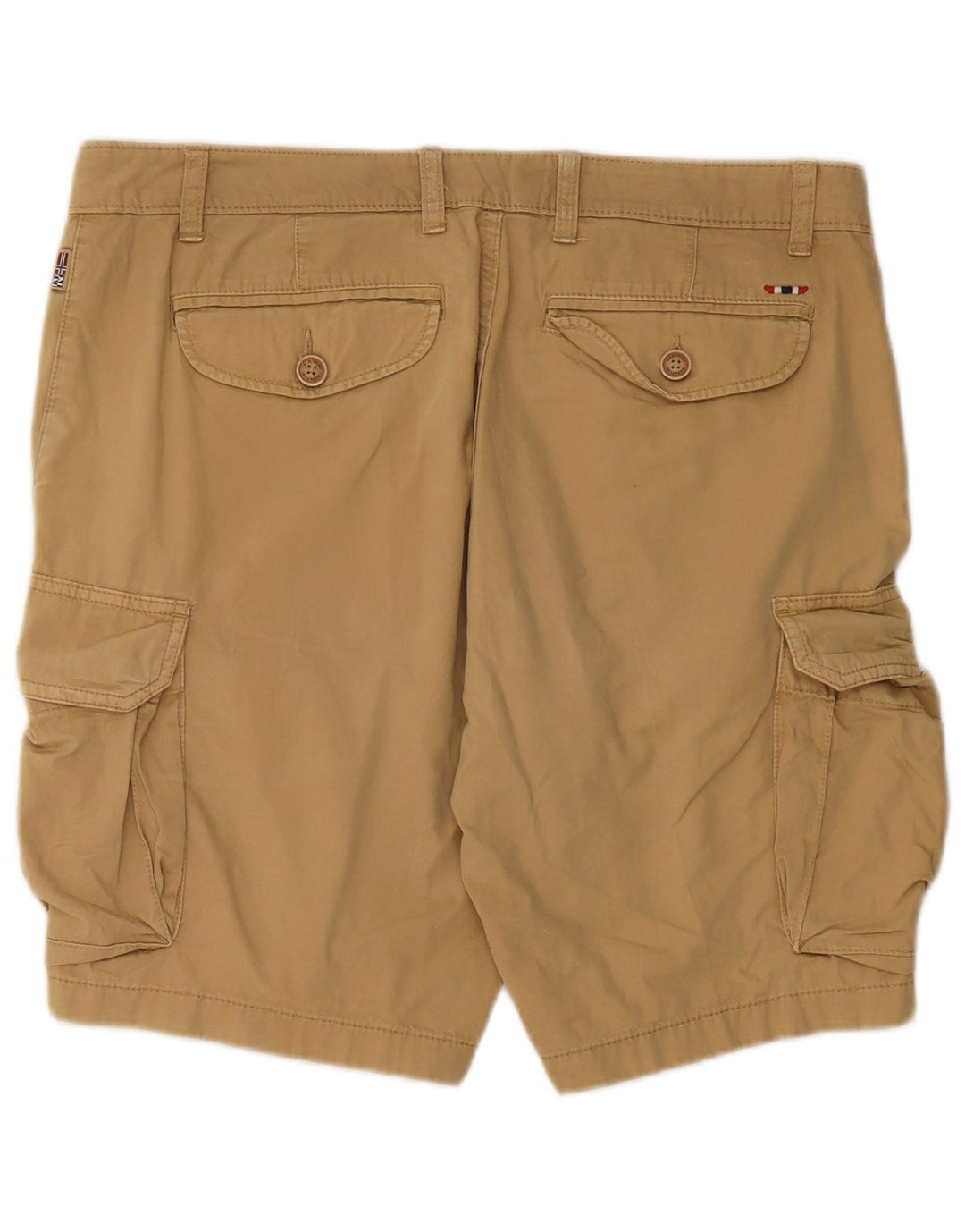 Napapijri Herren Cargo-Shorts W34 Large Beige Baumwolle