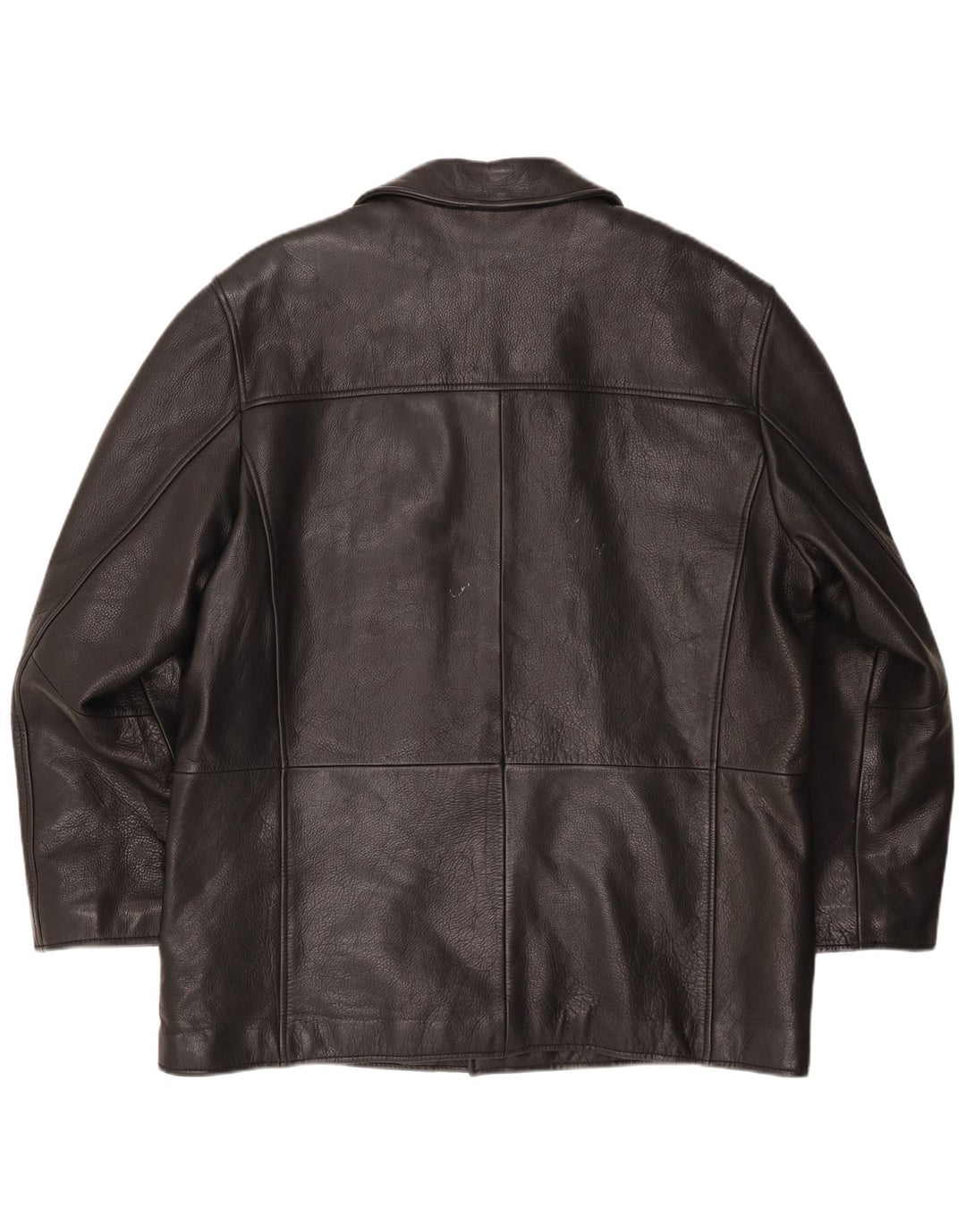 VINTAGE Herren Lederjacke UK 46 3XL Schwarzes Leder