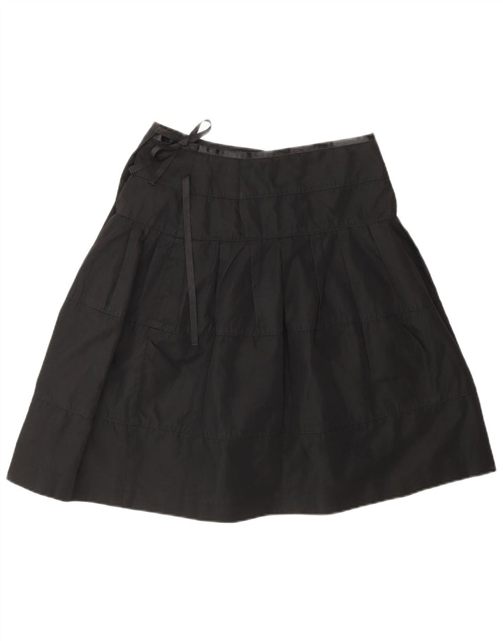 JOSEPH Damen Wickelrock EU 36 Small W26 Schwarzer Triacetat-Klassiker
