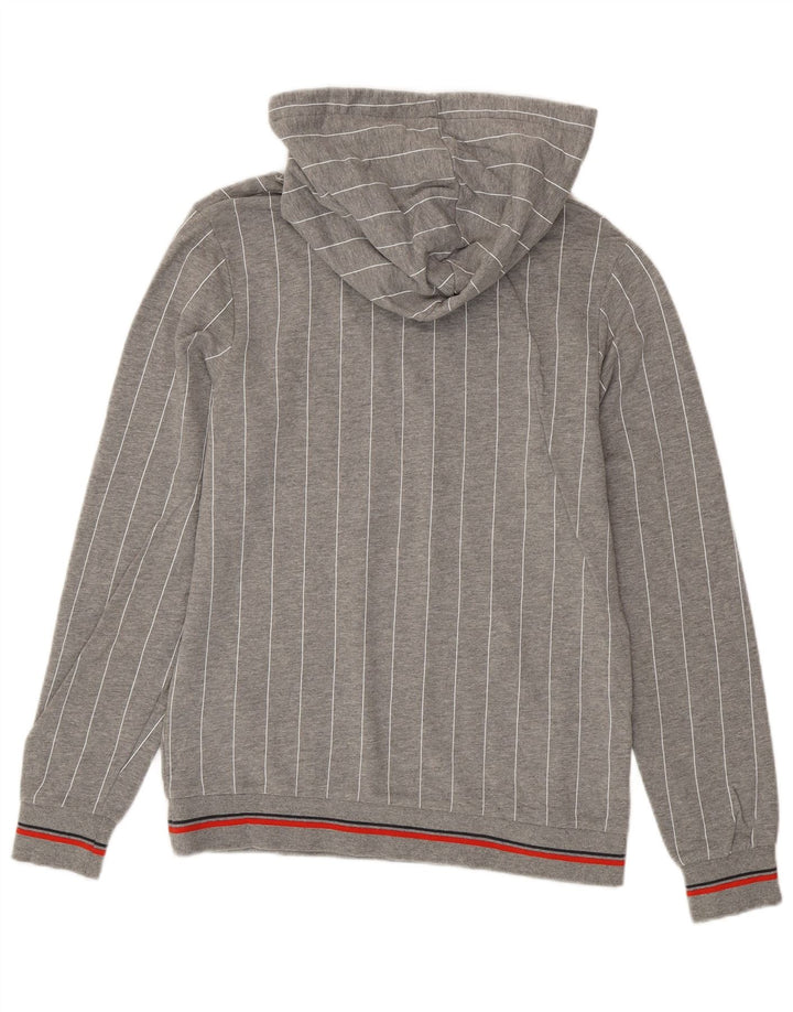 Jack & Jones Herren-Kapuzenpullover, klein, grau gestreift, Baumwolle