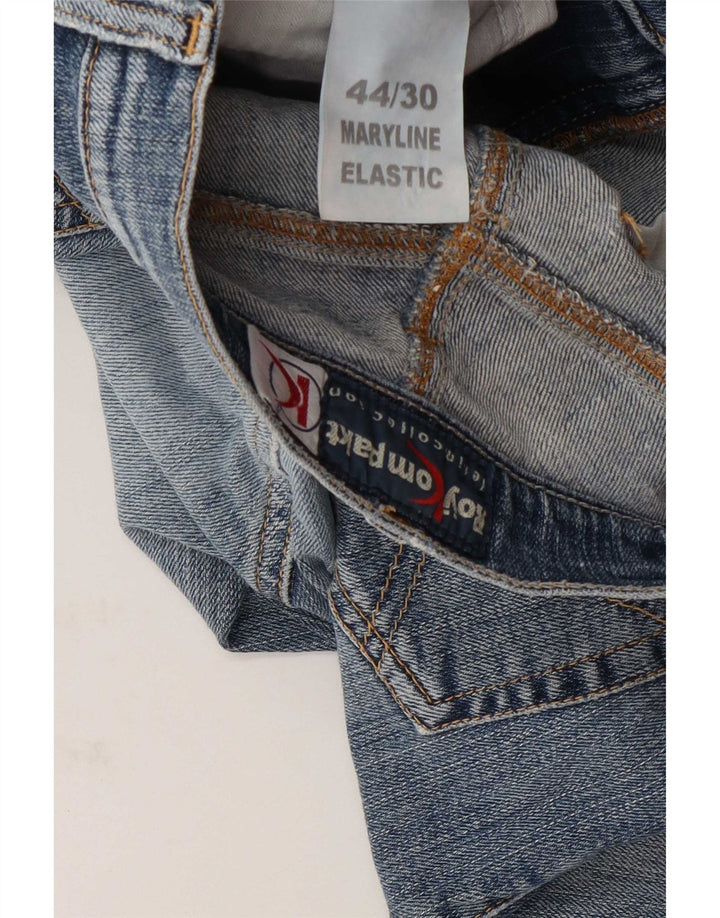 Roy Kompakt Damen Straight Jeans W30 L31 Blaue Baumwolle