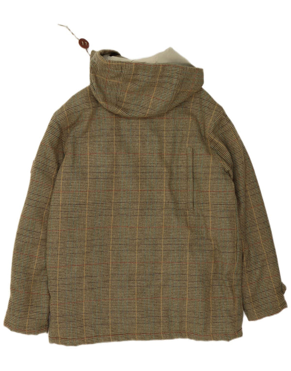 Penfield wattierte Herrenjacke mit Kapuze, UK 38, mittlerer Khaki-Hahnentrittmuster