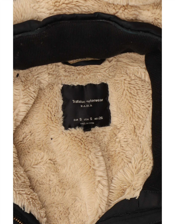 Zara Damen-Parka mit Kapuze, Gr. 10, Größe S, Schwarz