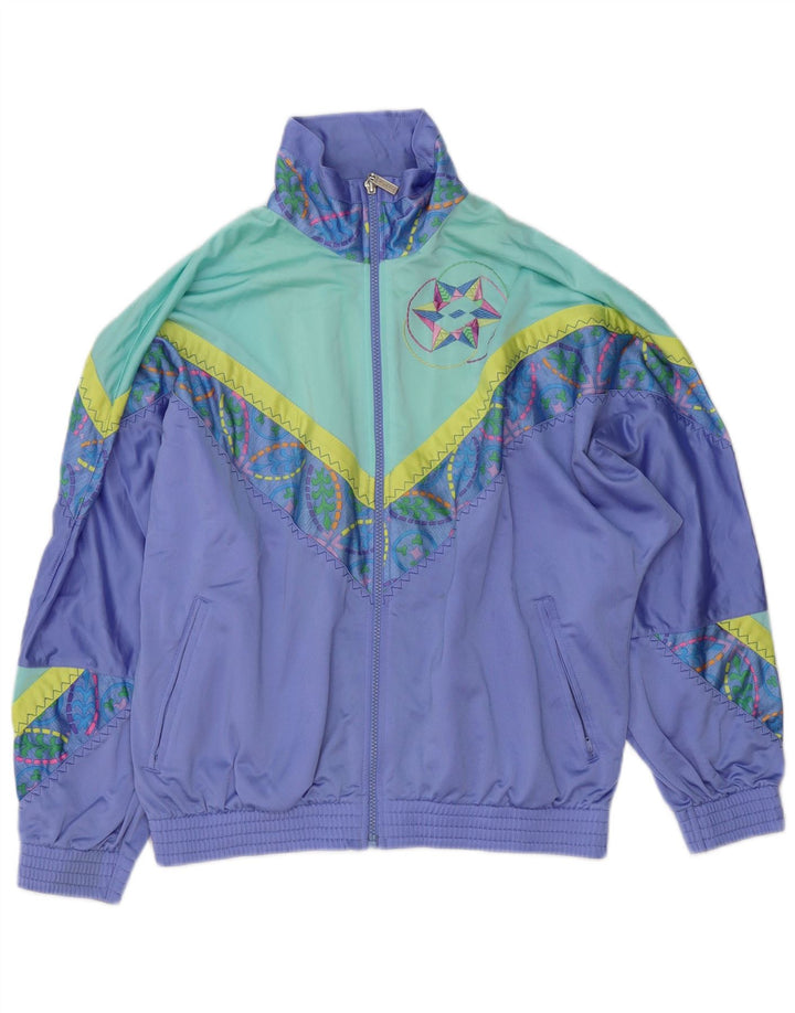 Lotto Herren-Trainingsanzug mit lockerer Passform, Jacke, Größe S, Lila, Farbblock