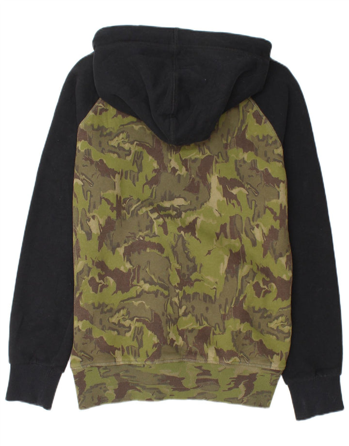 SUPERDRY Herren-Kapuzenpullover mit Grafik, Größe S, Khaki, Camouflage, Baumwolle