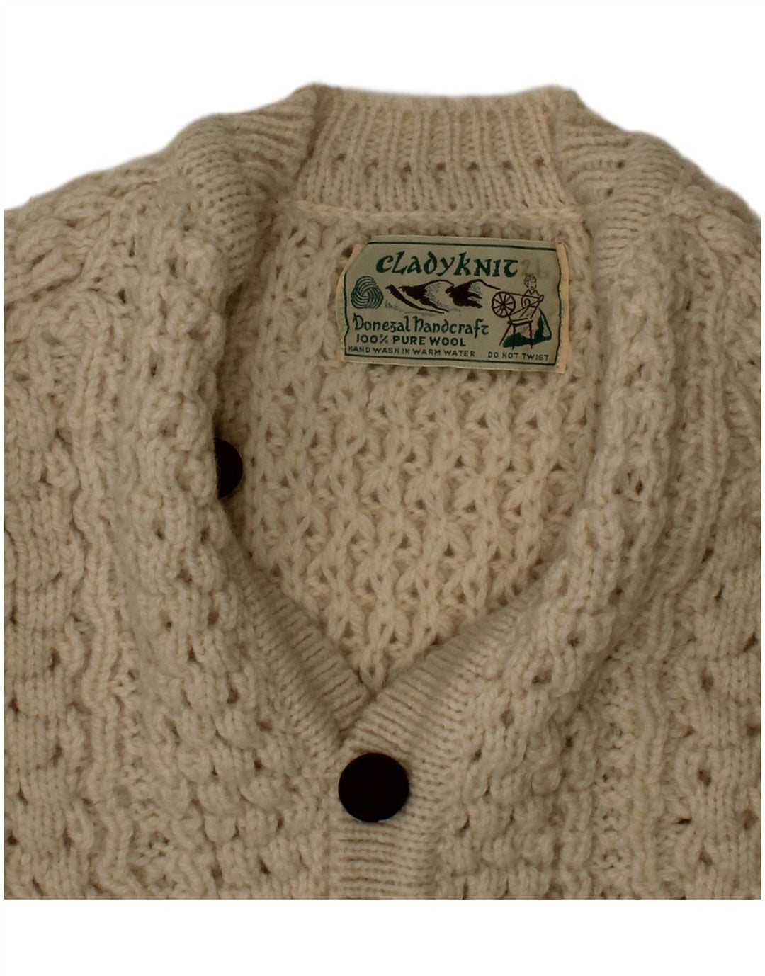 Cladyknit Strickjacke für Jungen, 3–4 Jahre, beige Wolle