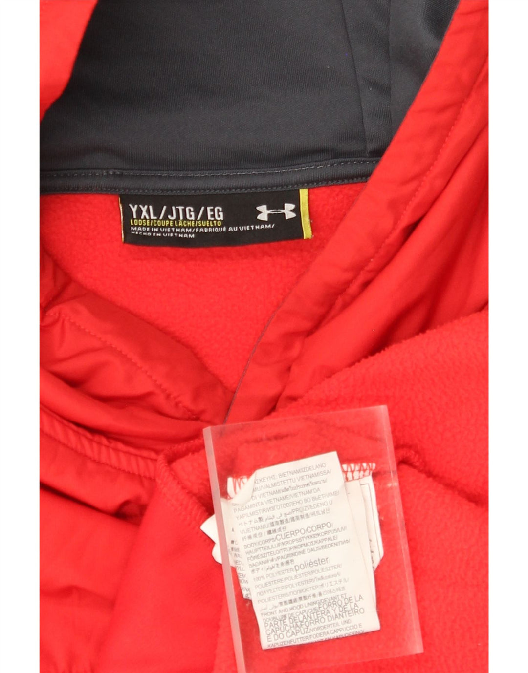 UNDER ARMOUR Kapuzenpullover für Jungen, 13–14 Jahre, XL, rotes Polyester