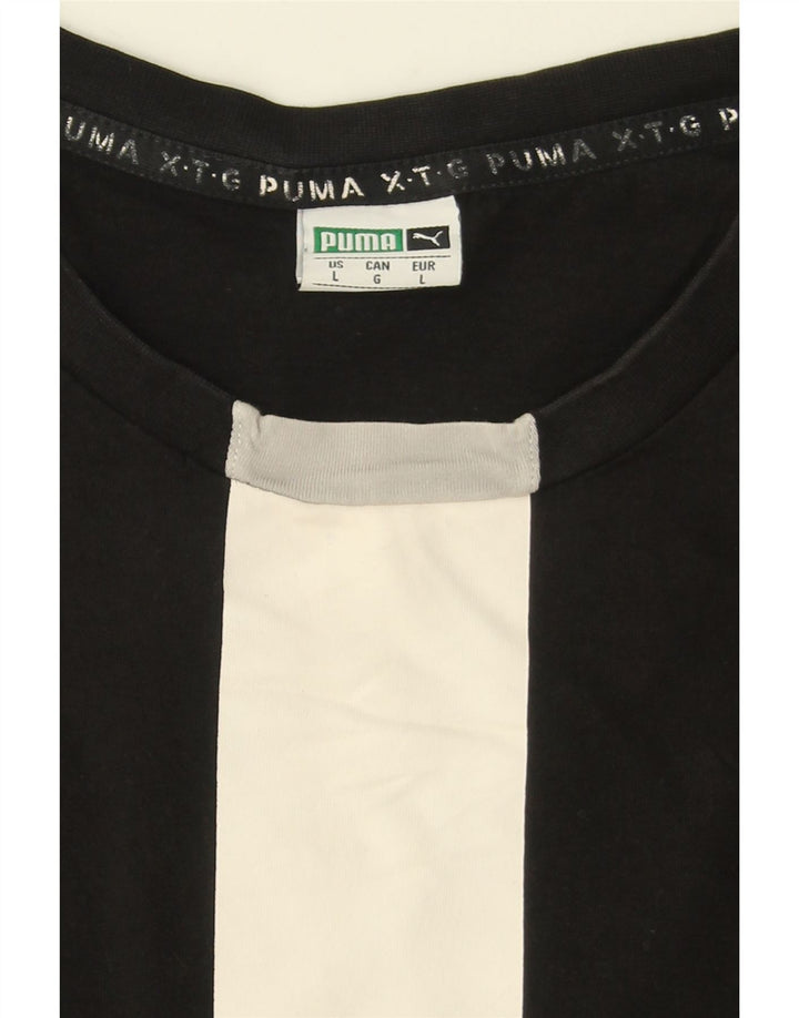 PUMA Herren T-Shirt Top Large Schwarz Colourblock