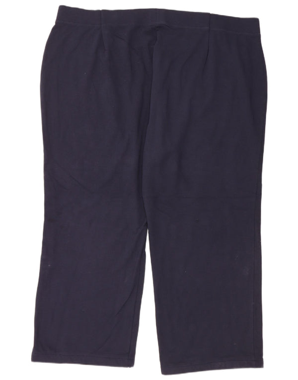Marks & Spencer Crop-Trainingshose für Damen, UK 24 4XL, Marineblau, Baumwolle
