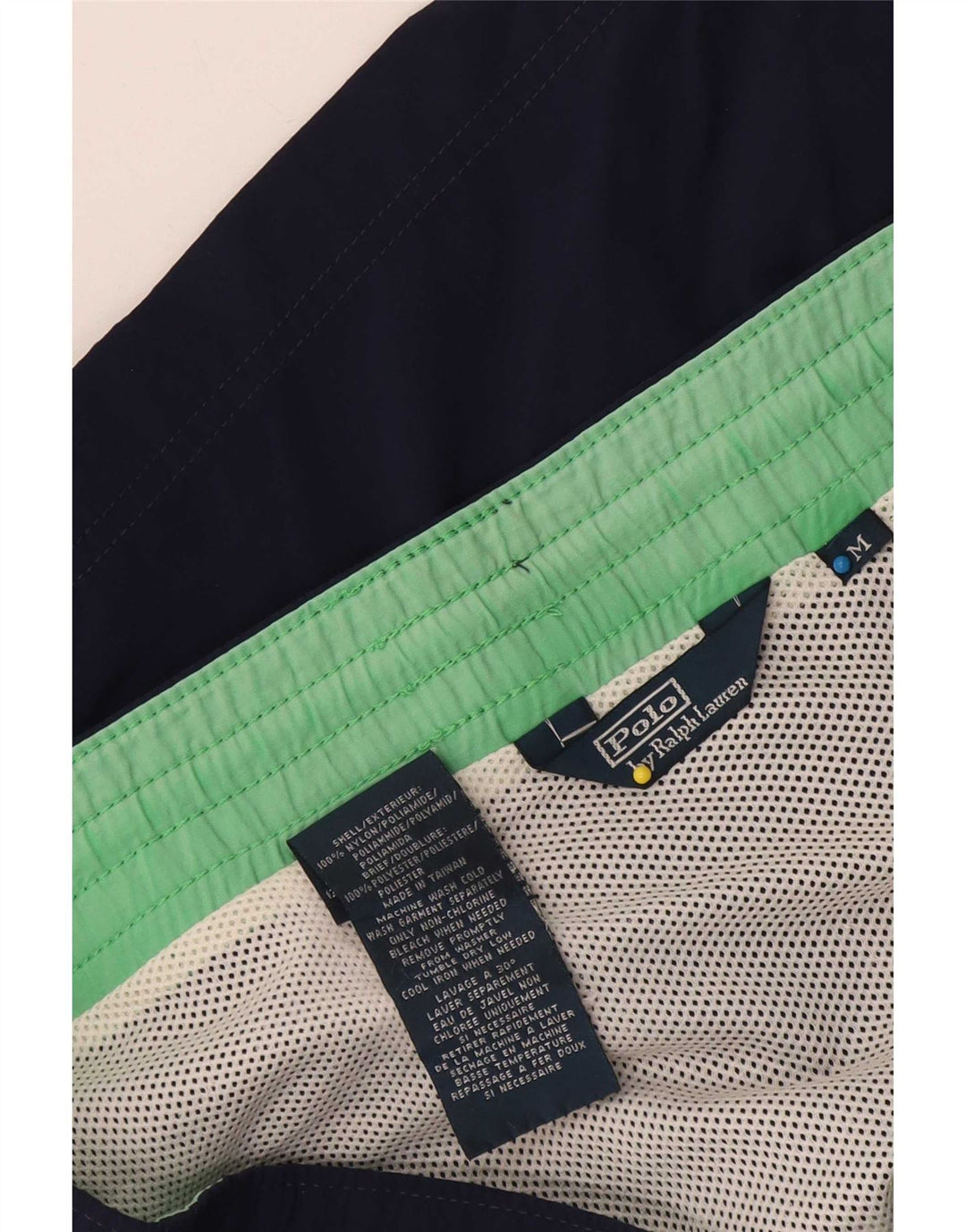 Polo Ralph Lauren Herren-Badeshorts aus mittelblauem Nylon in Marineblau