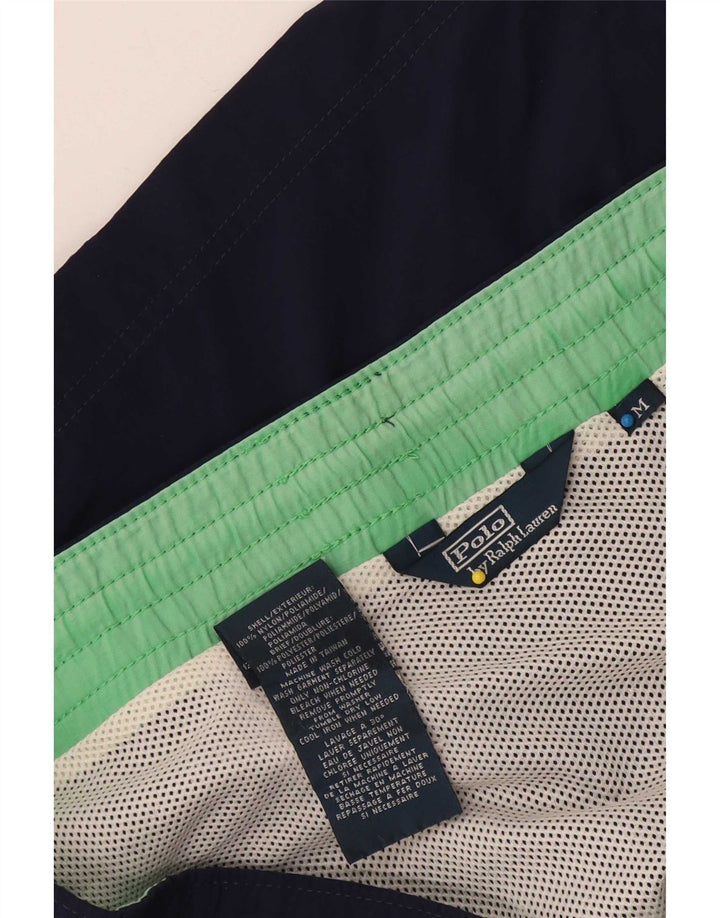 Polo Ralph Lauren Herren-Badeshorts aus mittelblauem Nylon in Marineblau