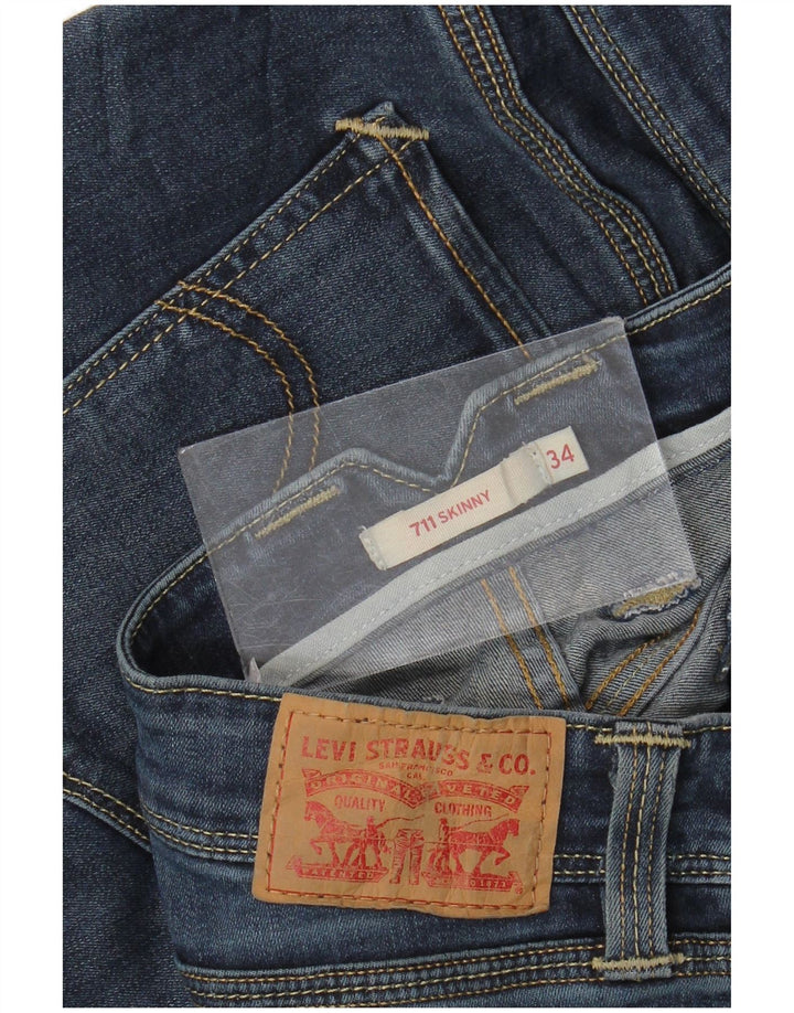 Levi's Damen 711 Skinny Jeans W34 L30 Blau