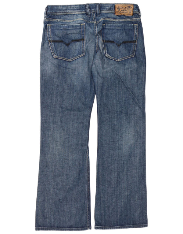 Diesel Herren Zathan Regular Bootcut Jeans W34 L32 Blaue Baumwolle