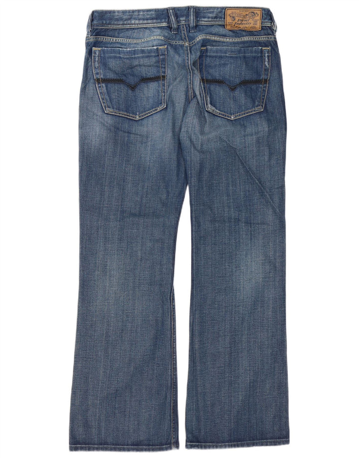 Diesel Herren Zathan Regular Bootcut Jeans W34 L32 Blaue Baumwolle