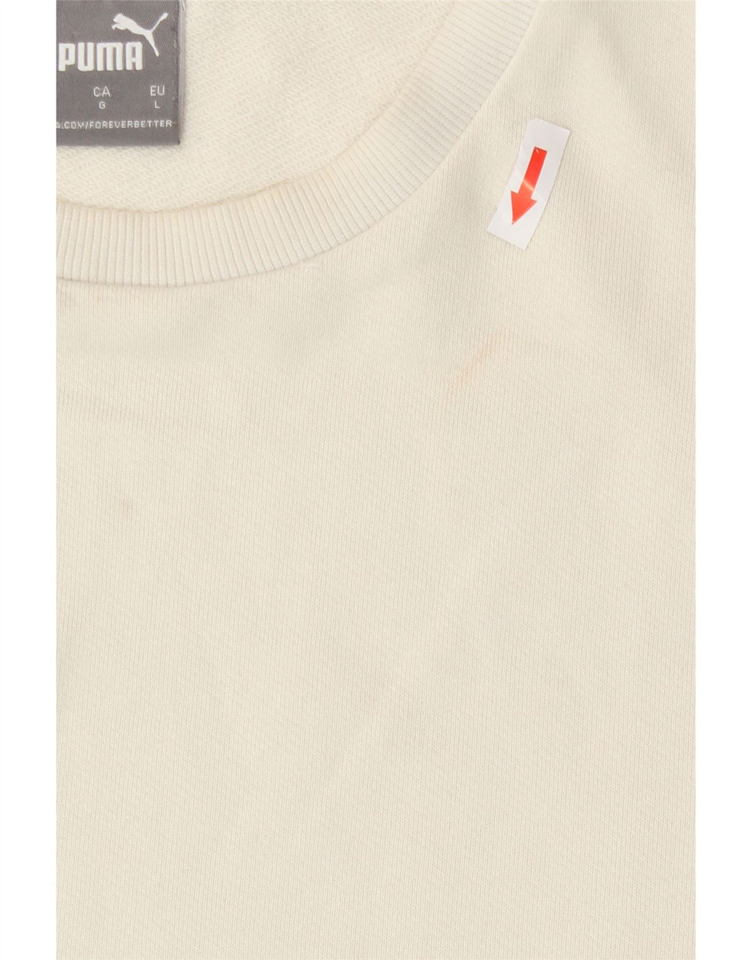 Puma Herren Grafik-Sweatshirt-Pullover, groß, weiße Farbblock-Baumwolle