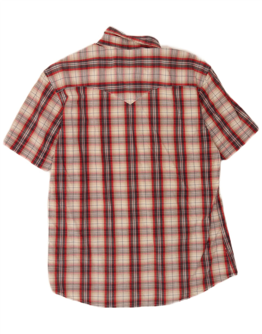 Levi's Herren-Hemd, kurzärmelig, klassische Passform, groß, rot kariert, Baumwolle