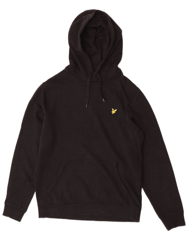 Lyle & Scott Herren-Kapuzenpullover aus mittelschwarzer Baumwolle