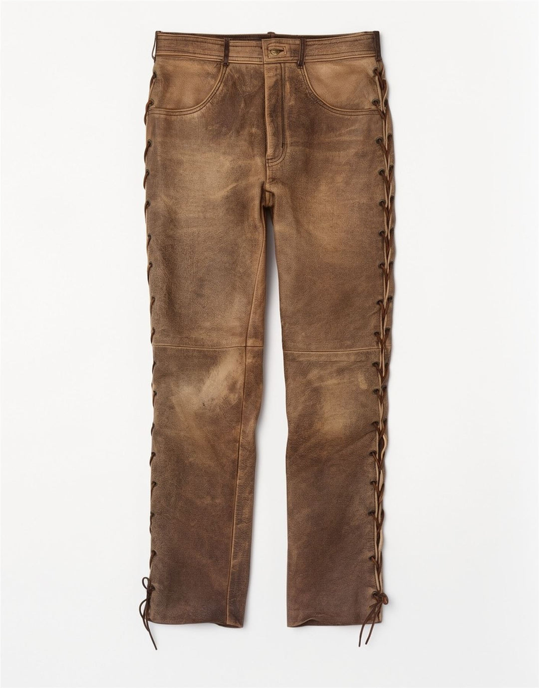 Pantera Herren-Lederhose, Größe 31, B31, L33, braunes Leder