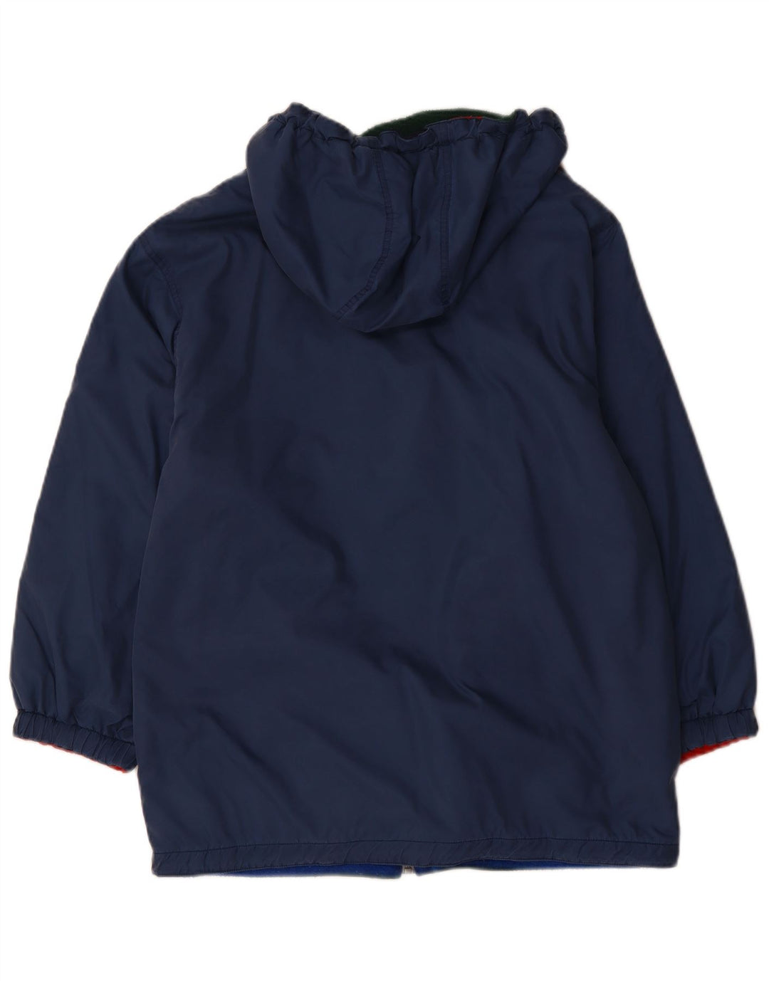 VINTAGE Damen Übergroße Kapuzen-Wendejacke UK 12 Medium Marineblau