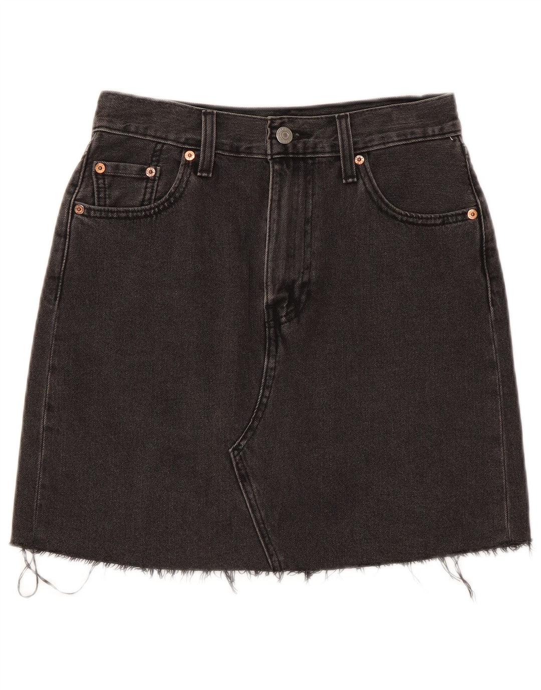 Levi's Damen-Jeansrock, W26, klein, graue Baumwolle