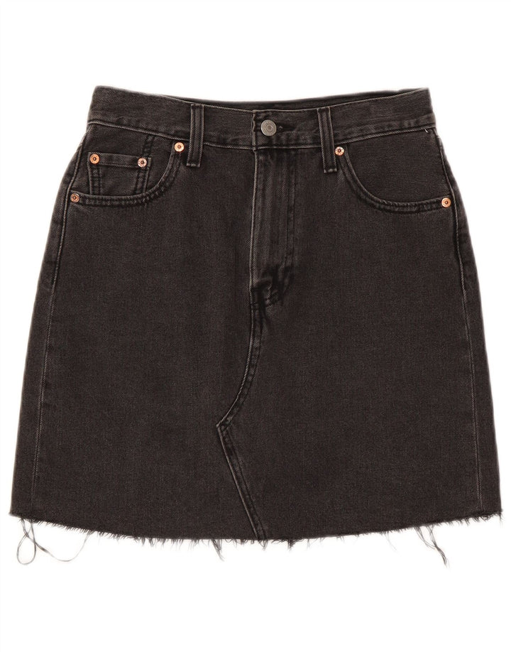 Levi's Damen-Jeansrock, W26, klein, graue Baumwolle