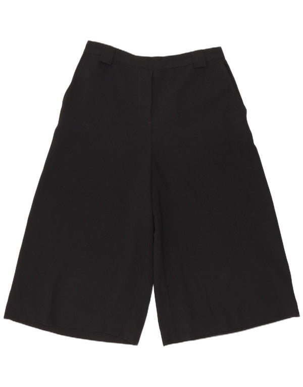 Marks & Spencer Damen-Caprihose mit weitem Bein, UK 12, M, W30, L18, Schwarz
