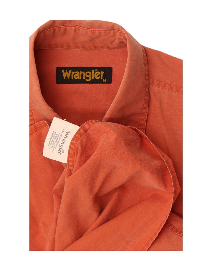 Wrangler Herren Kurzarmhemd Mittelorange Baumwolle