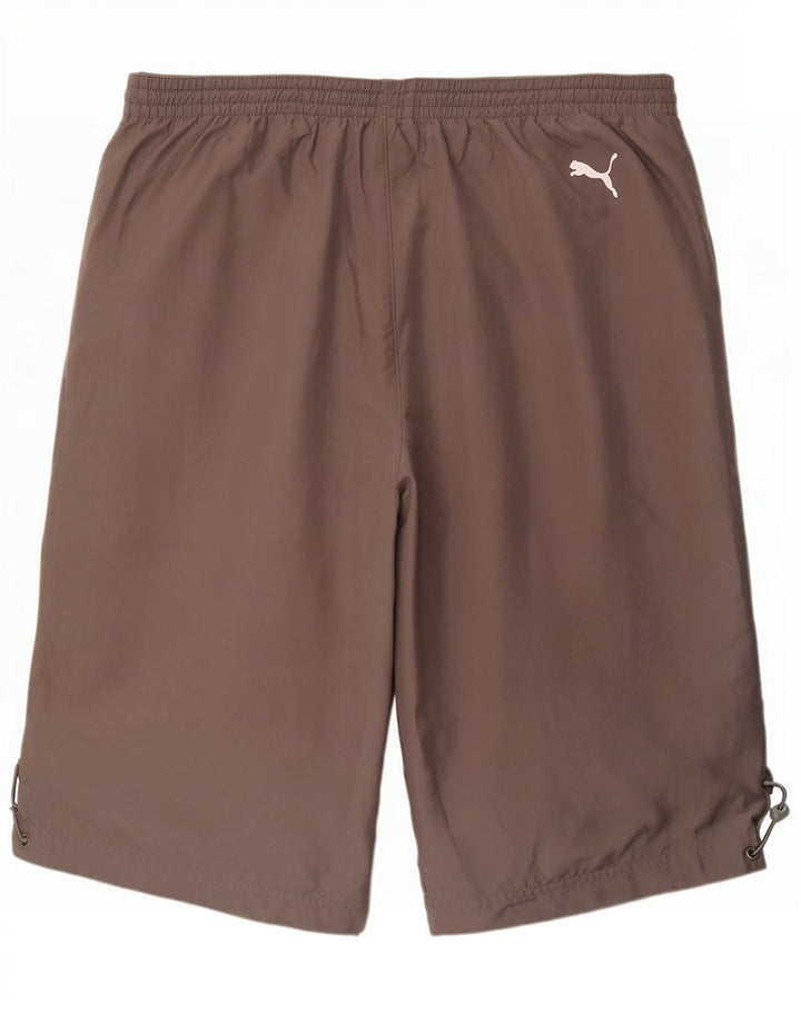 Puma Herren Graphic Bermuda Sport Shorts Mittelgraues Polyester