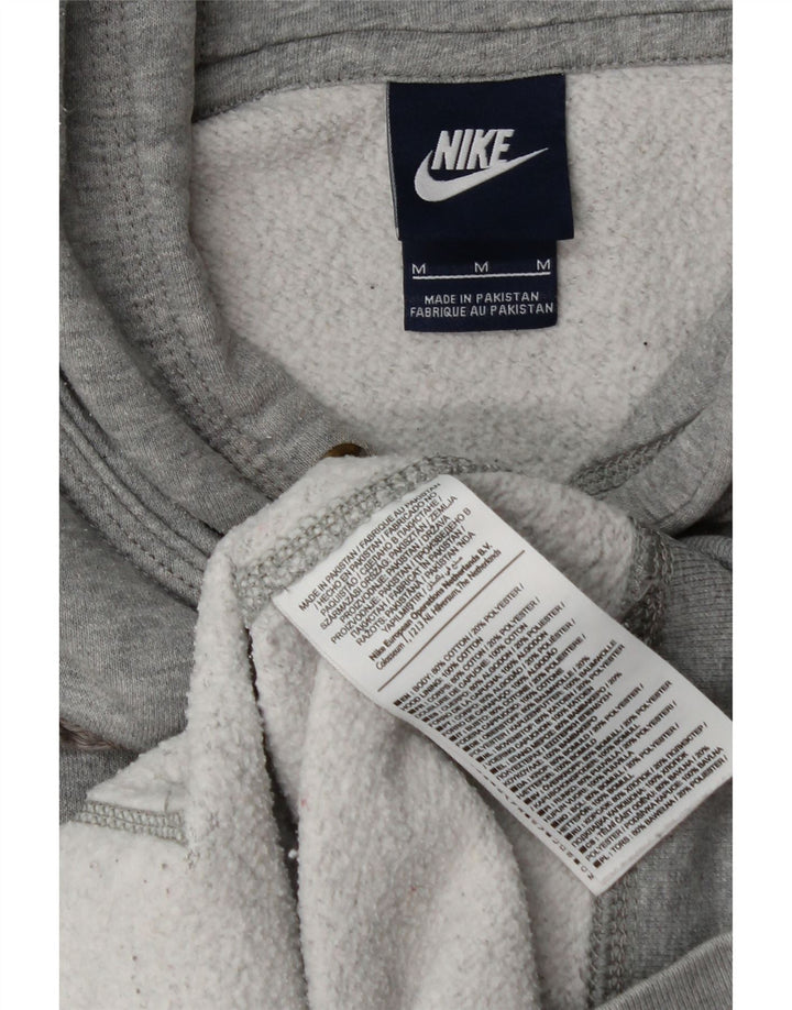 Nike Herren-Kapuzenpullover aus mittelgrau gefleckter Baumwolle