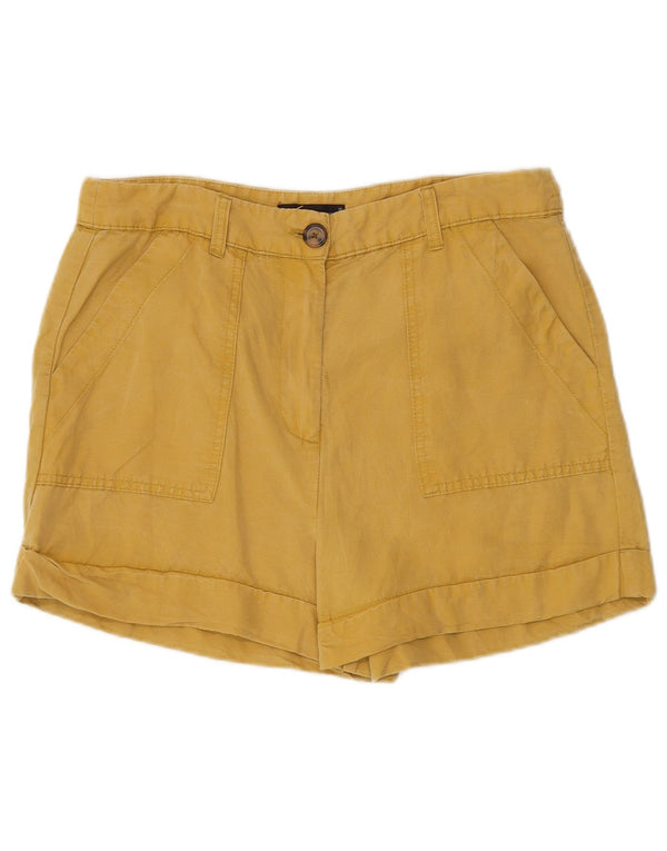 Marks & Spencer Damen-Chinoshorts mit hoher Taille, UK 12, M, W32, Gelb