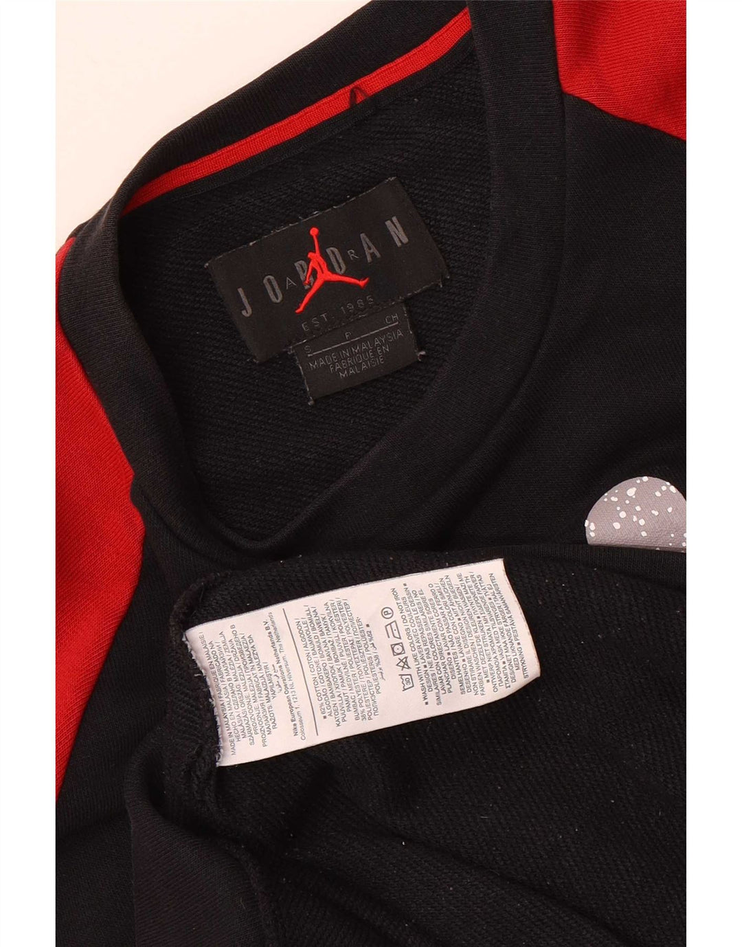 Jordan Herren-Sweatshirt mit Grafik, Größe S, Schwarz, Colourblock-Baumwolle