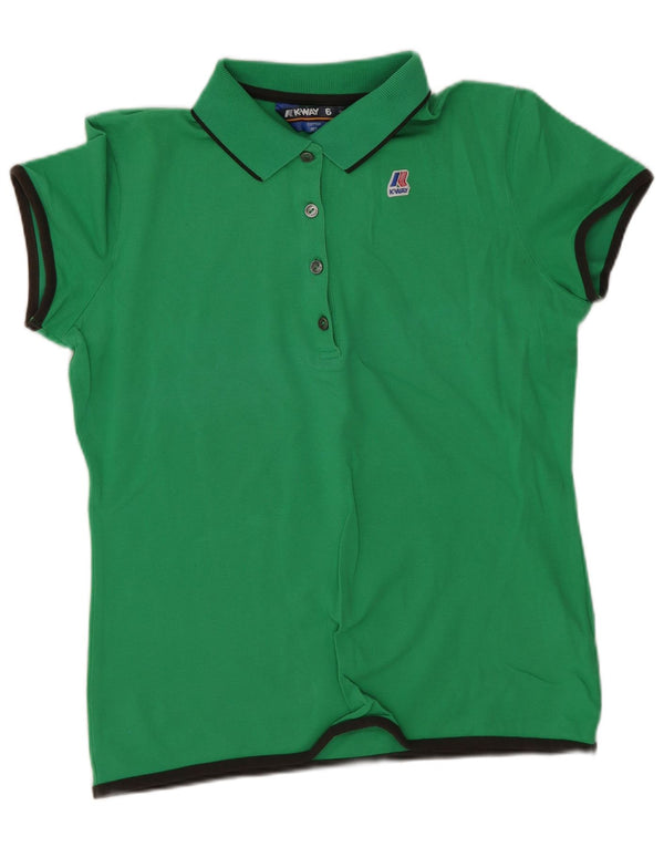 K-Way Mädchen-Poloshirt, 5–6 Jahre, grüne Baumwolle