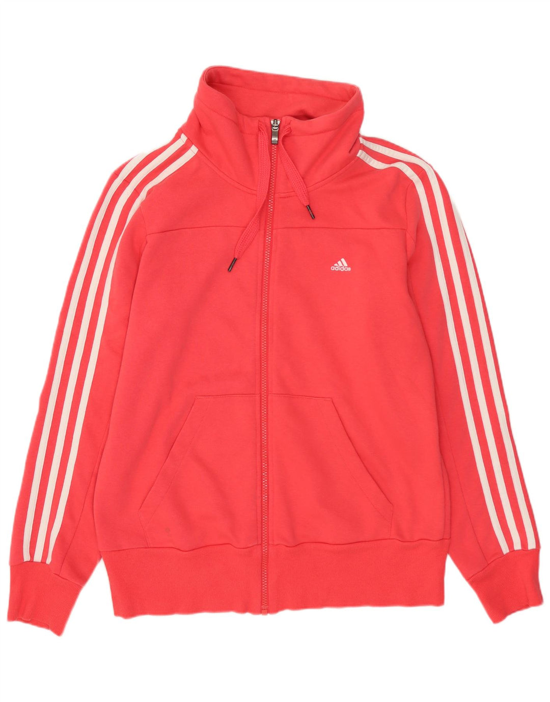 Adidas Damen Climalite Trainingsanzug Top Jacke UK 12/14 Mittelrosa