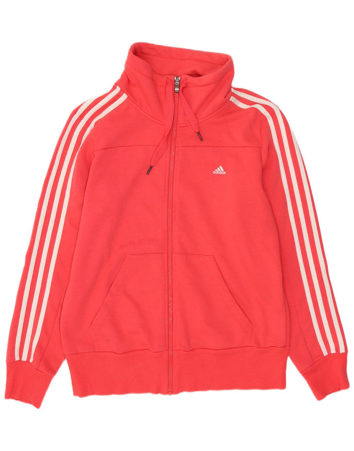Adidas Damen Climalite Trainingsanzug Top Jacke UK 12/14 Mittelrosa