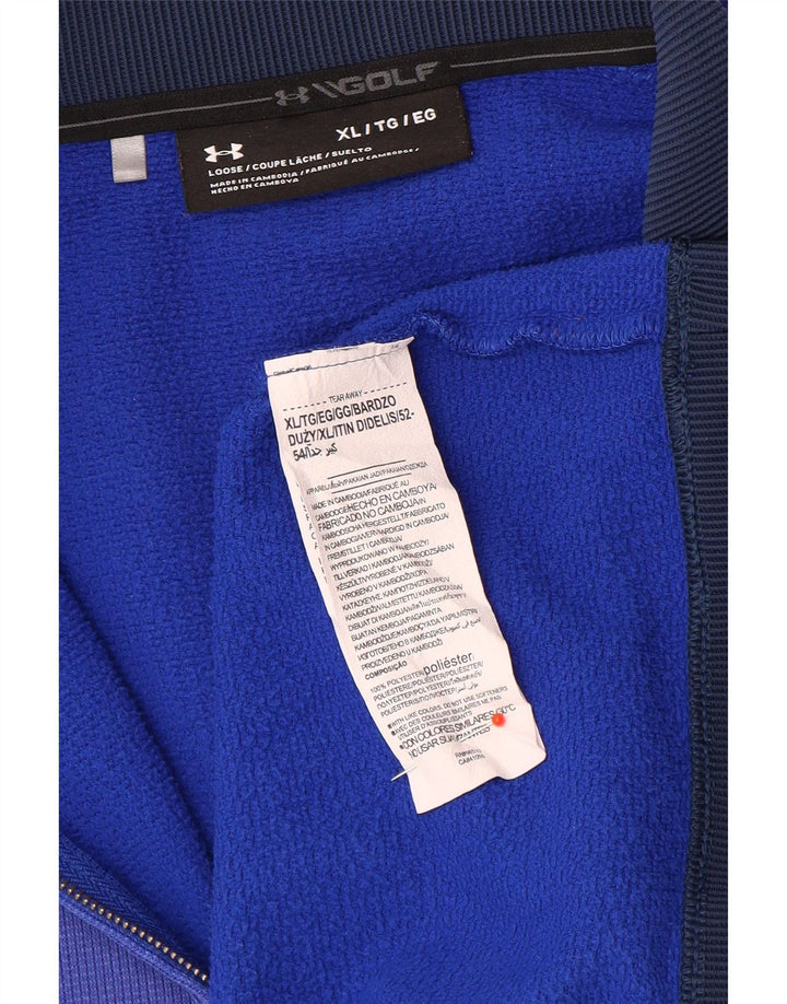 Under Armour Herren-Sweatshirt mit Reißverschluss, XL, blau, Polyester